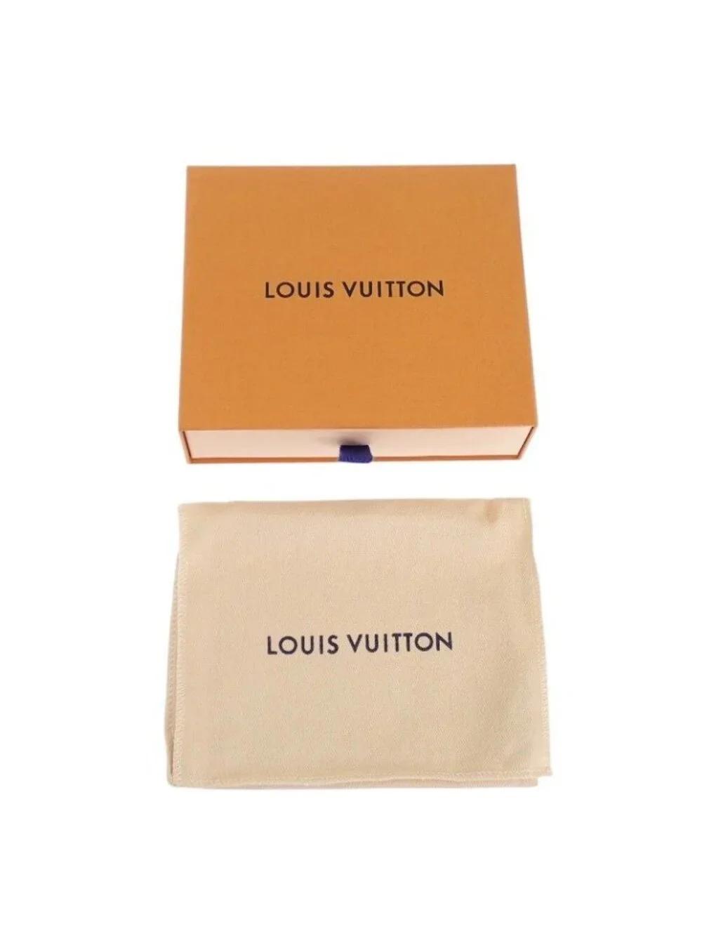 Louis Vuitton Portefeuille Lou Bifold Wallet Monogram Denim Blue Gold Included